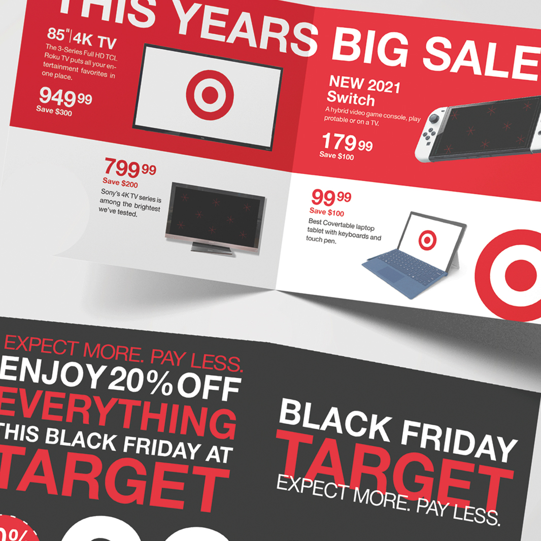 target black friday brochure inside mock up