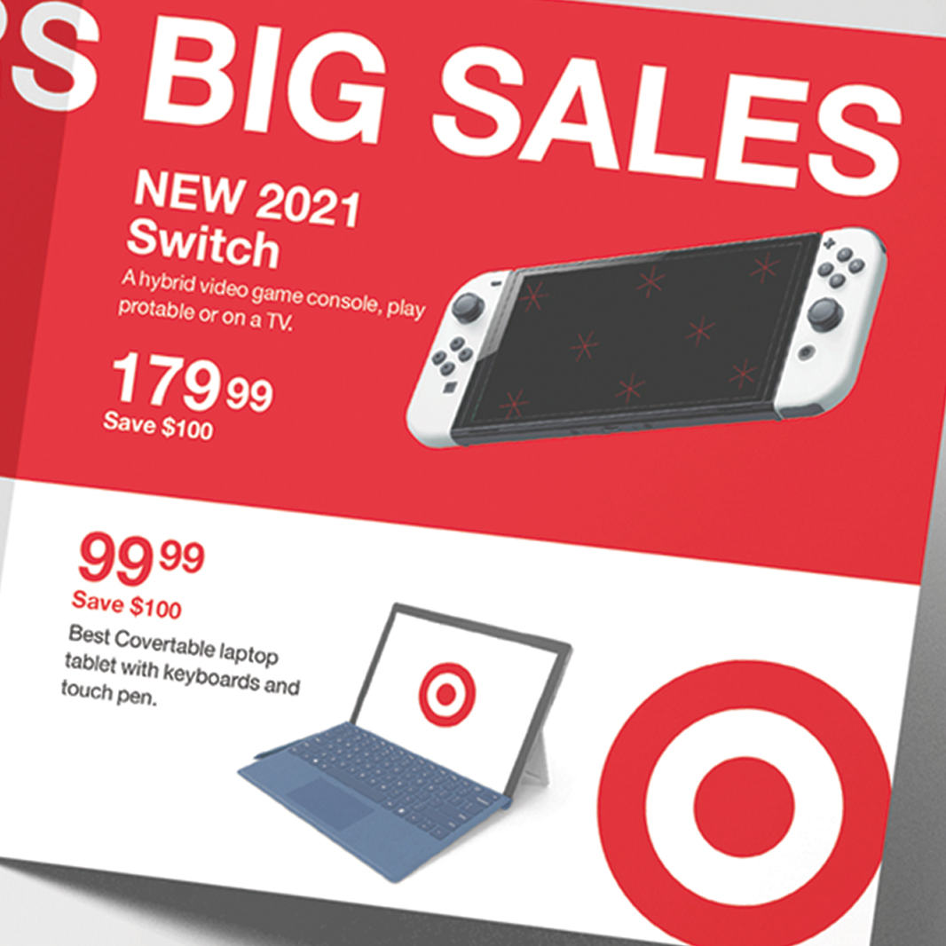 target black friday brochure inside mock up