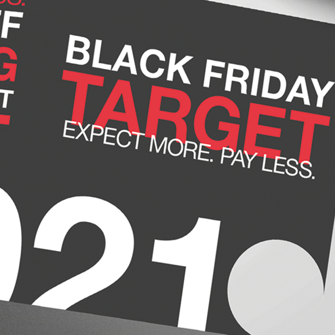 target black friday brochure cover mock up