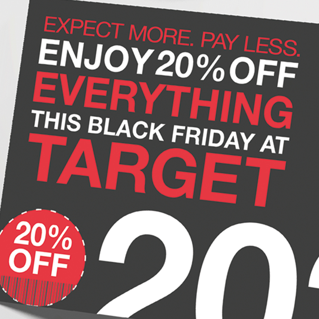 target black friday brochure back cover mock up