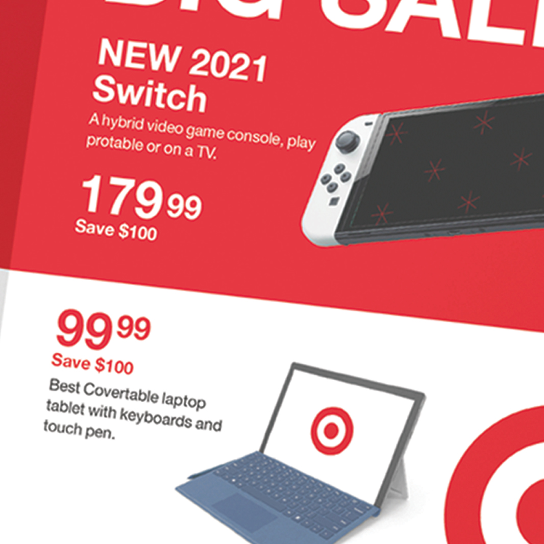 target black friday brochure inside mock up