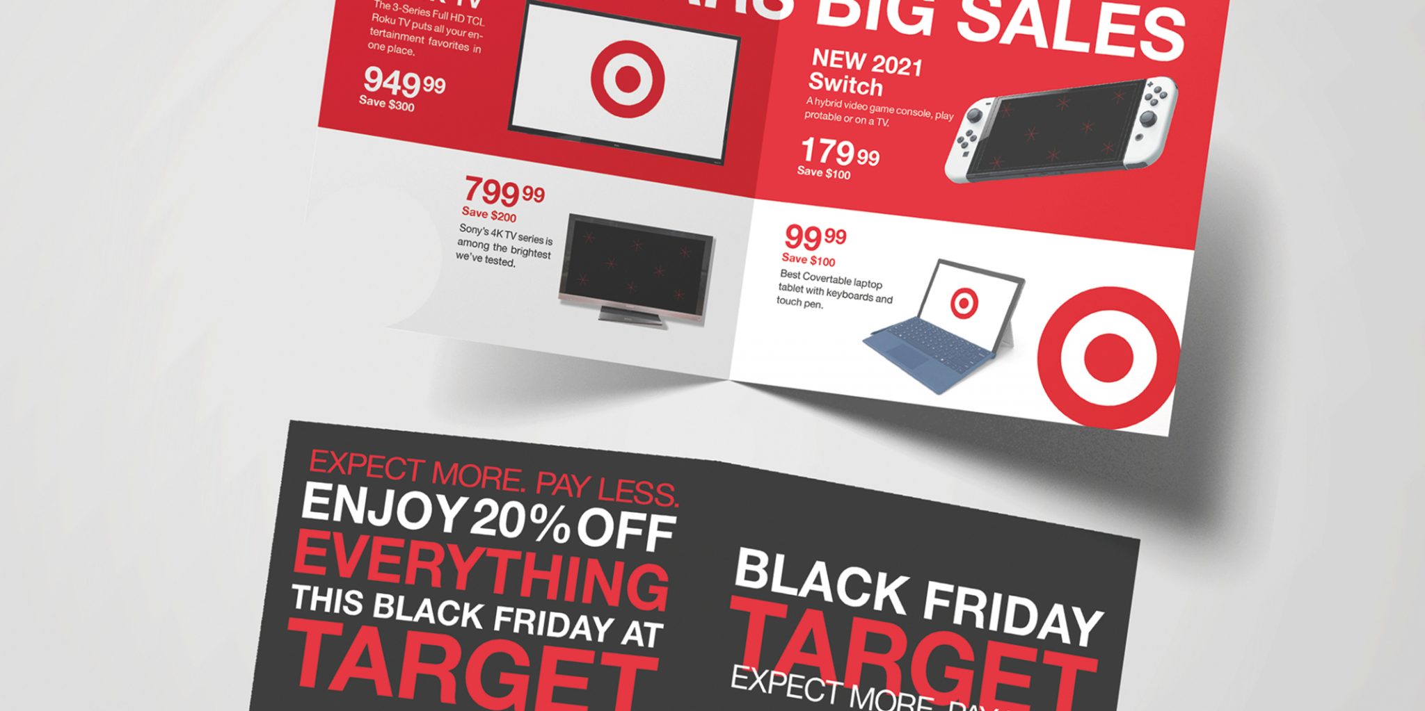 target black friday brochure inside mock up