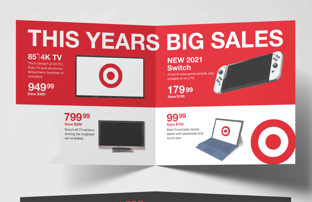 target black friday brochure inside mock up